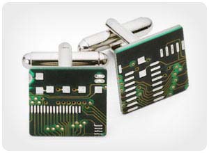 circuit board cufflinks