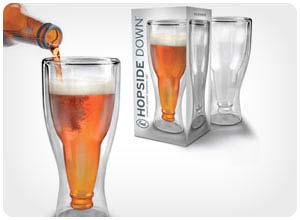 hopsidedown beer glass