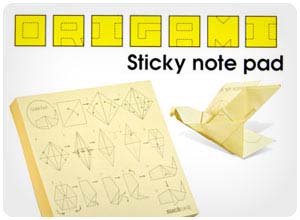 origami sticky notes