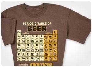 periodic table of beers t-shirt