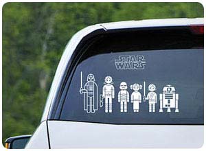 star wars family car decals