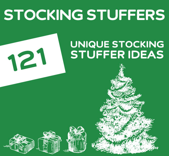 121 Unique Stocking Stuffers. THE holy grail for stocking stuffer ideas.