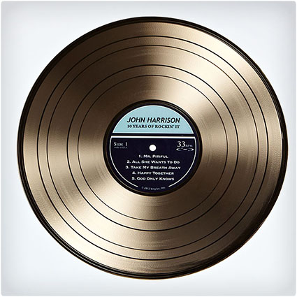 Gold LP Record