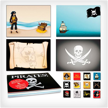 Pirate Notepad with Stickers