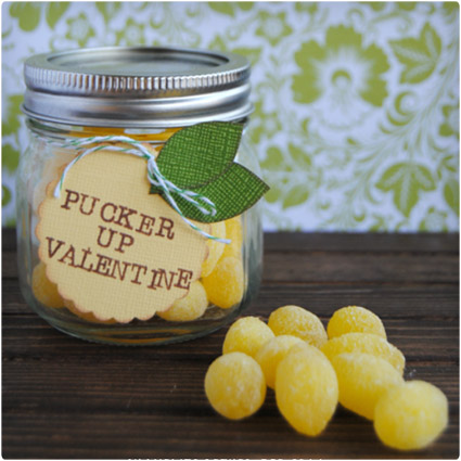 Lemon Drop Valentine Mason Jar