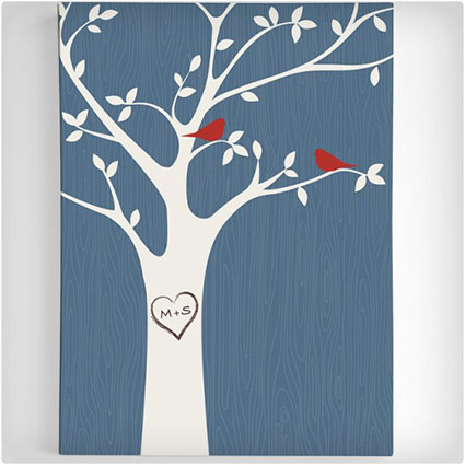 Personalized Tree Initial Wall Art