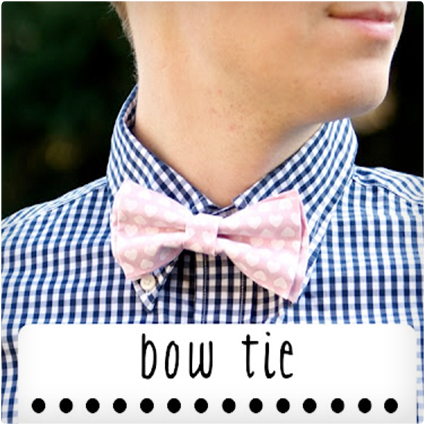 Pink Heart Bow Tie