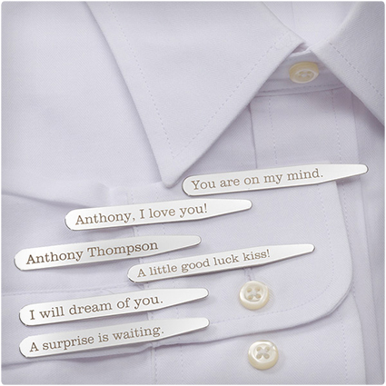 Secret Message Personalized Collar Stays