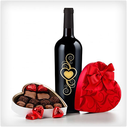 Valentine's Day Wine and Chocolates