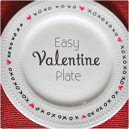 Easy Valentine Plate