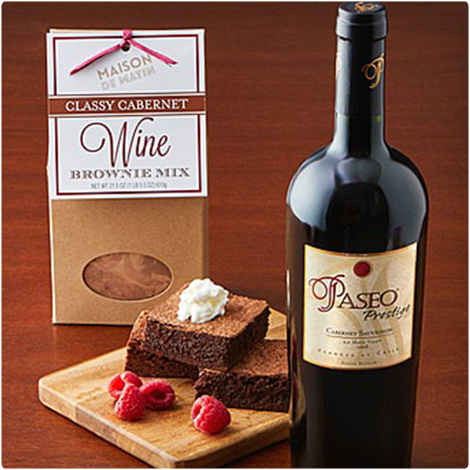 Decadent Red Wine and Brownies