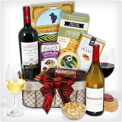 Wine Party Picnic Gift Basket