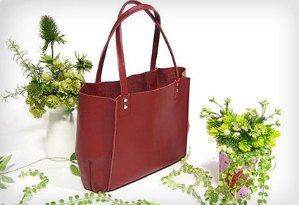 Red Leather Tote