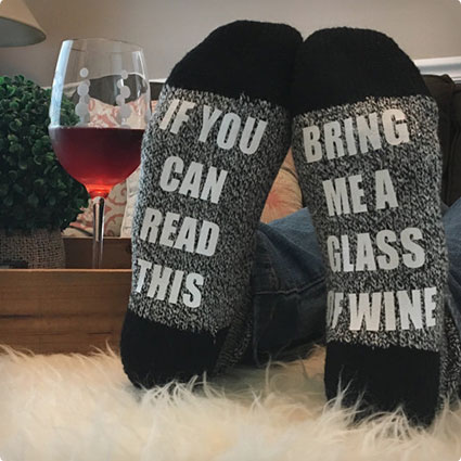 Bring Me A Glass of Wine Socks