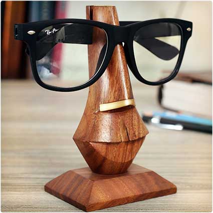 Wooden Eyeglass Stand