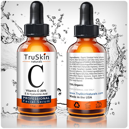 TruSkin Naturals Vitamin C Serum for Face, Organic Anti-Aging Topical Facial Serum with Hyaluronic Acid, 1 fl oz.
