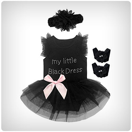 My Little Black Dress Girls' Lace Tutu Dress Set