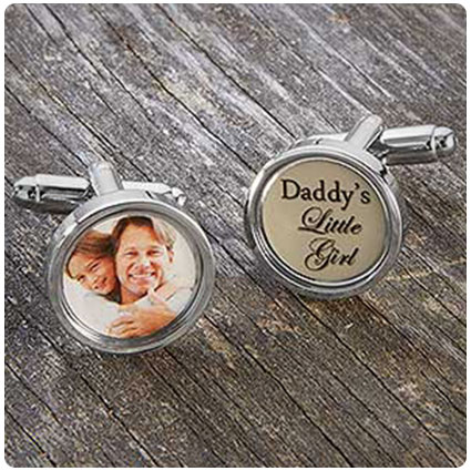 Daddy's Little Girl Personalized Photo Cufflinks