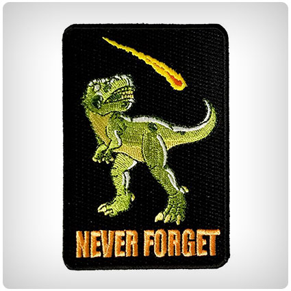 Dinosaur Never Forget Iron on Embroidered Patch