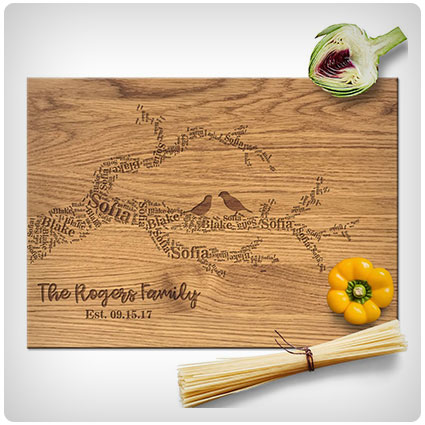 Froolu Family Tree Name Branches Cutting Board