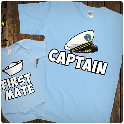 Funny Captain And First Mate Matching T-shirts