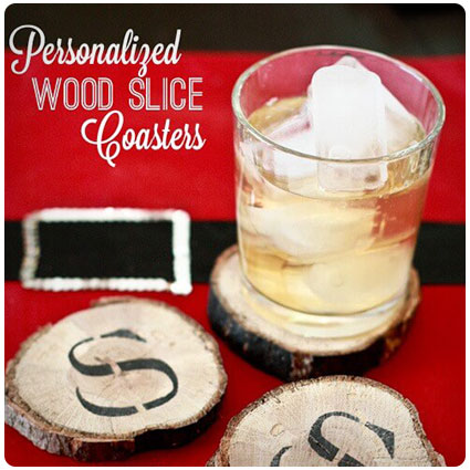 Personalized Diy Wood Slice Coasters