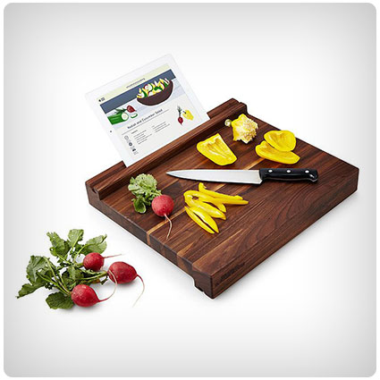 Tablet Holding Cutting Board