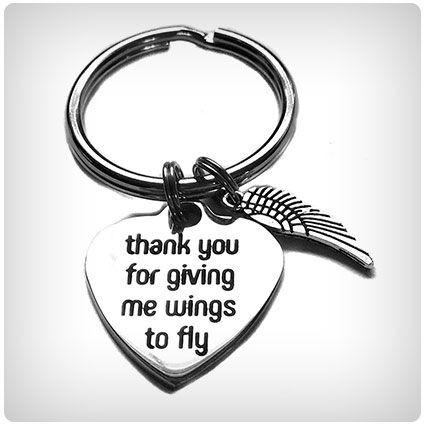 Thank You For Giving Me Wings To Fly Keychain
