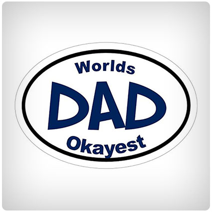 Worlds Okayest Dad Vinyl Sticker