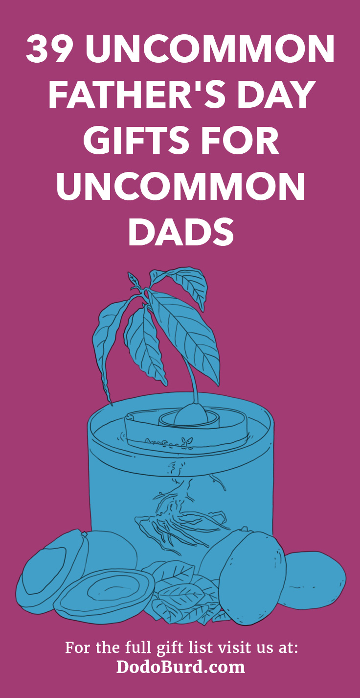 A varied list of uncommon items to purchase as Father's Day gifts.