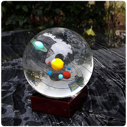 Aircee Mini Solar System Crystal Ball With A Stand
