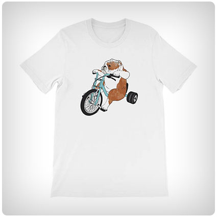 English Bulldog On A Trike T-shirt