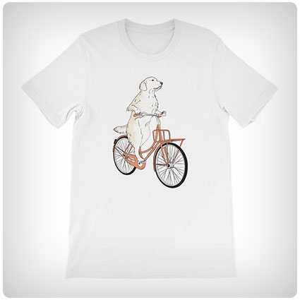 Golden Retriever on a Bike T-Shirt