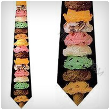 Ice Cream Cone Tie Mens Neckties by Three Rooker